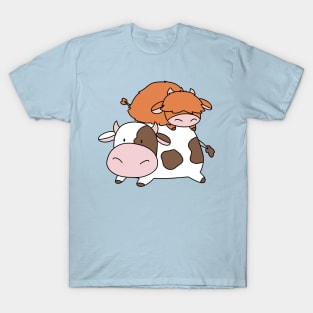 Highland Cow and Little Spotted Cow T-Shirt